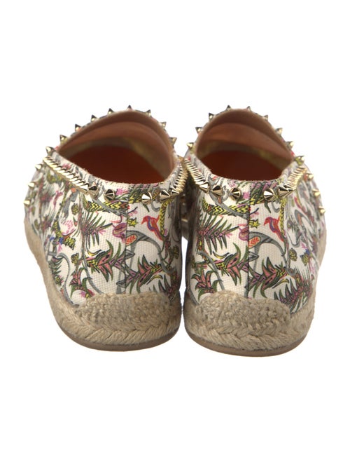 Christian Louboutin Spike Accents Canvas Espadrilles