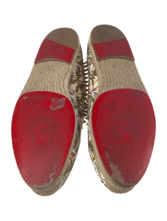 Christian Louboutin Spike Accents Canvas Espadrilles