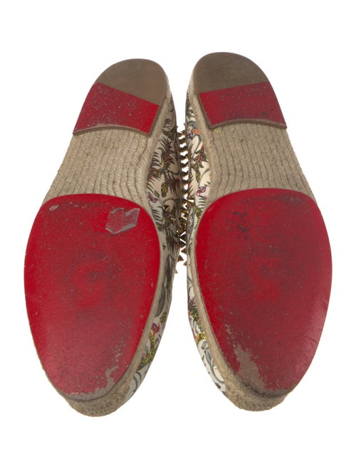 Christian Louboutin Spike Accents Canvas Espadrilles
