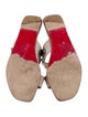 Christian Louboutin Leather Lasercut Accents Slides
