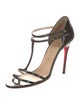 Christian Louboutin Patent Leather T-Strap Sandals