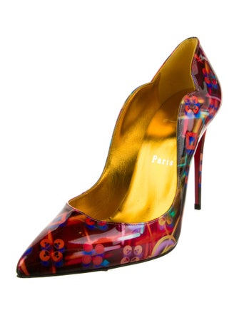 Christian Louboutin Patent Leather Printed Pumps