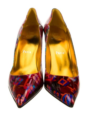 Christian Louboutin Patent Leather Printed Pumps