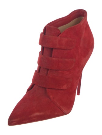 Christian Louboutin Suede Leather Trim Embellishment Pumps