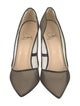Christian Louboutin Mesh Leather Trim Embellishment Pumps