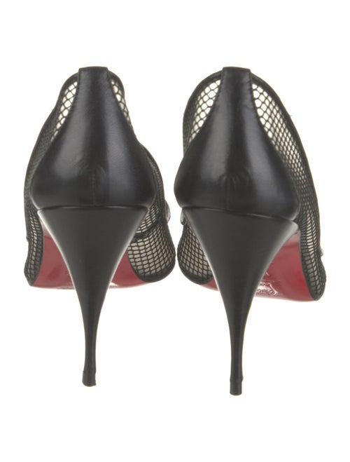 Christian Louboutin Mesh Leather Trim Embellishment Pumps