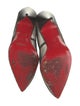 Christian Louboutin Mesh Leather Trim Embellishment Pumps