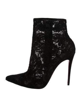 Christian Louboutin Lace Lace Pattern Boots