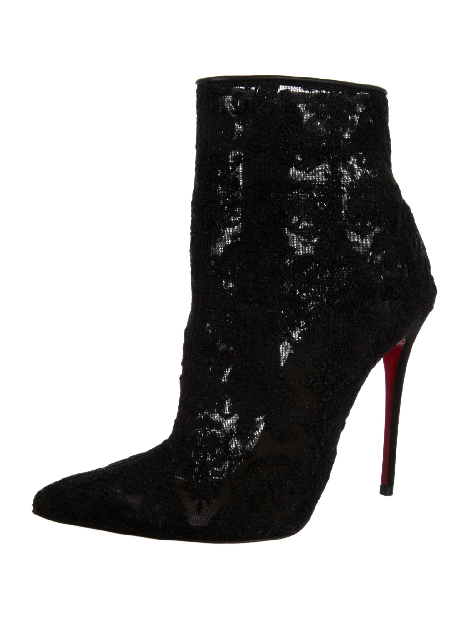 Christian Louboutin Lace Lace Pattern Boots