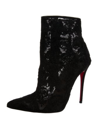 Christian Louboutin Lace Lace Pattern Boots