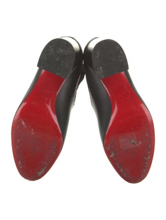 Christian Louboutin Leather Lasercut Accents Sock Boots