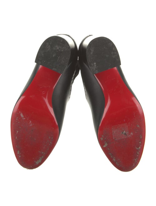 Christian Louboutin Leather Lasercut Accents Sock Boots