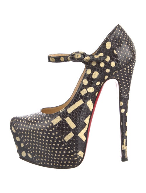 Christian Louboutin Snakeskin Animal Print Pumps