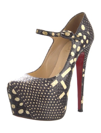 Christian Louboutin Snakeskin Animal Print Pumps