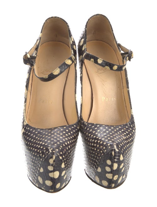 Christian Louboutin Snakeskin Animal Print Pumps