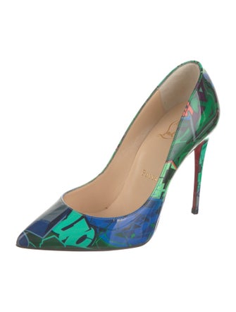 Christian Louboutin Patent Leather Printed Pumps