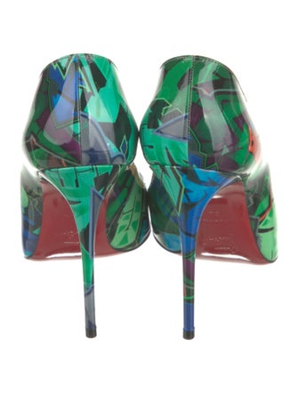Christian Louboutin Patent Leather Printed Pumps