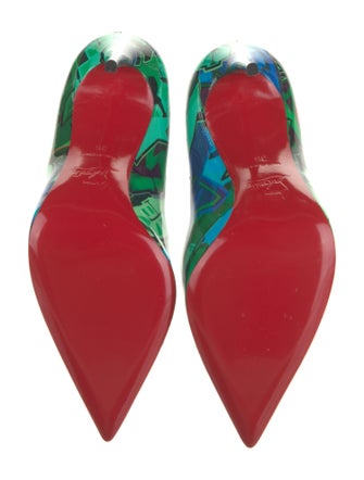 Christian Louboutin Patent Leather Printed Pumps