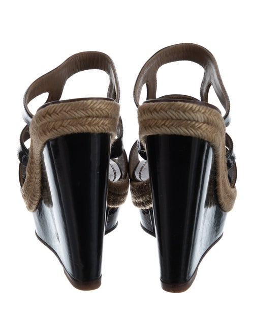 Christian Louboutin Patent Leather Cutout Accent Espadrilles