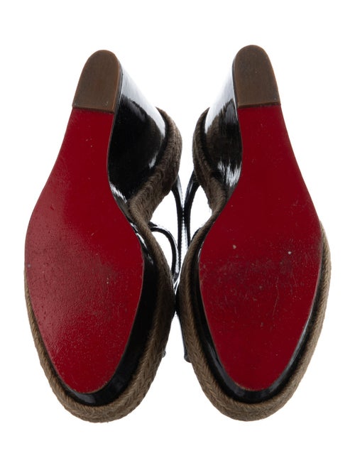 Christian Louboutin Patent Leather Cutout Accent Espadrilles