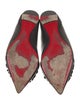 Christian Louboutin Leather Ruffle Embellishment Ballet Flats
