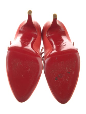 Christian Louboutin Leather Cutout Accent Pumps