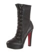 Christian Louboutin Leather Lace-Up Boots
