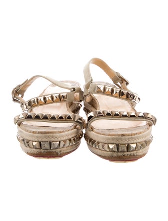 Christian Louboutin Suede Studded Accents Espadrilles