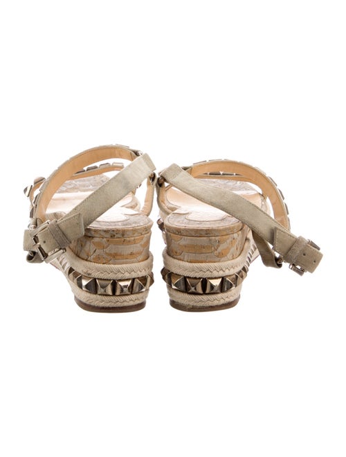 Christian Louboutin Suede Studded Accents Espadrilles