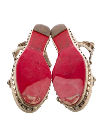 Christian Louboutin Suede Studded Accents Espadrilles