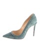 Christian Louboutin Spike Accents Suede Pumps