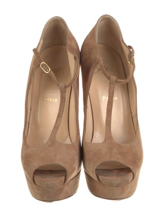 Christian Louboutin Suede T-Strap Sandals