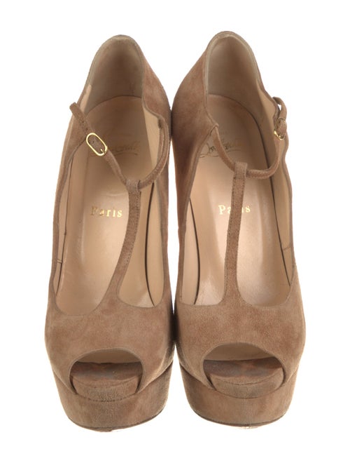Christian Louboutin Suede T-Strap Sandals