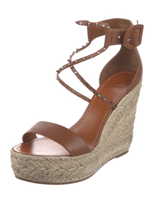 Christian Louboutin Spike Accents Leather Espadrilles