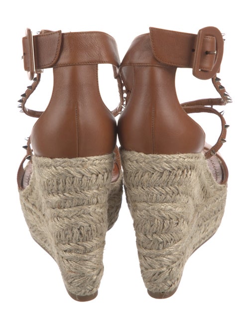 Christian Louboutin Spike Accents Leather Espadrilles