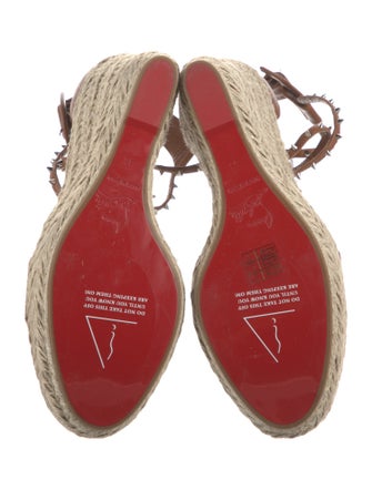 Christian Louboutin Spike Accents Leather Espadrilles