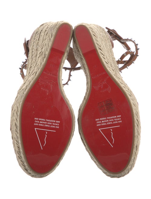 Christian Louboutin Spike Accents Leather Espadrilles