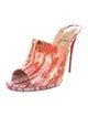 Christian Louboutin Patent Leather Printed Slides