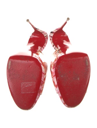 Christian Louboutin Patent Leather Printed Slides