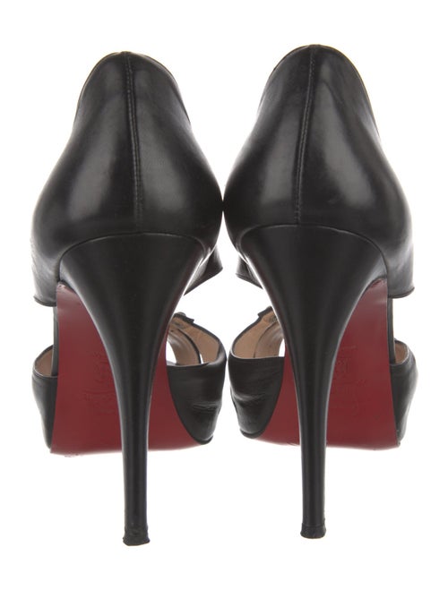 Christian Louboutin Leather Studded Accents T-Strap Pumps