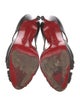 Christian Louboutin Leather Studded Accents T-Strap Pumps