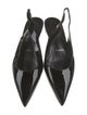 Christian Louboutin Patent Leather Scalloped Accent Slingback Flats