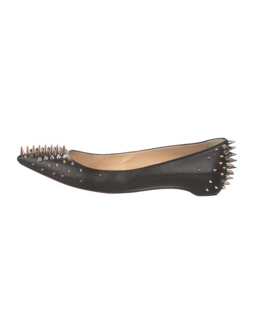 Christian Louboutin Spike Accents Leather Ballet Flats