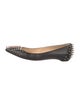 Christian Louboutin Spike Accents Leather Ballet Flats