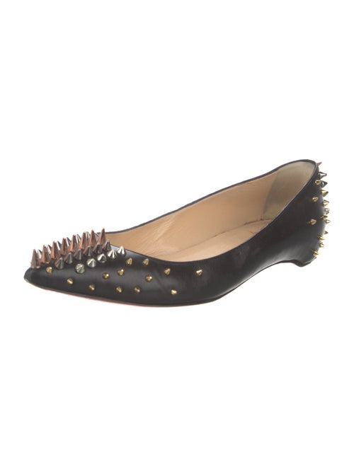 Christian Louboutin Spike Accents Leather Ballet Flats