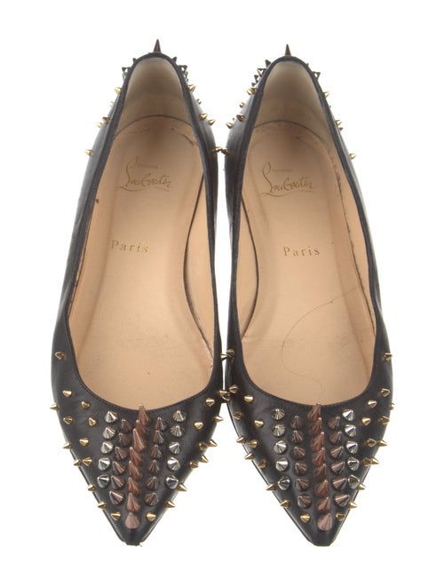Christian Louboutin Spike Accents Leather Ballet Flats