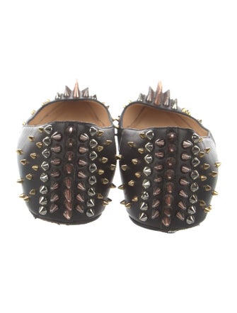 Christian Louboutin Spike Accents Leather Ballet Flats