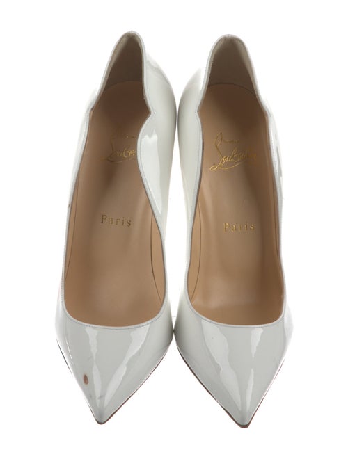 Christian Louboutin Patent Leather Scalloped Accent Pumps