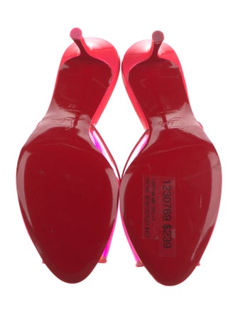 Christian Louboutin PVC Leather Trim Embellishment Slides