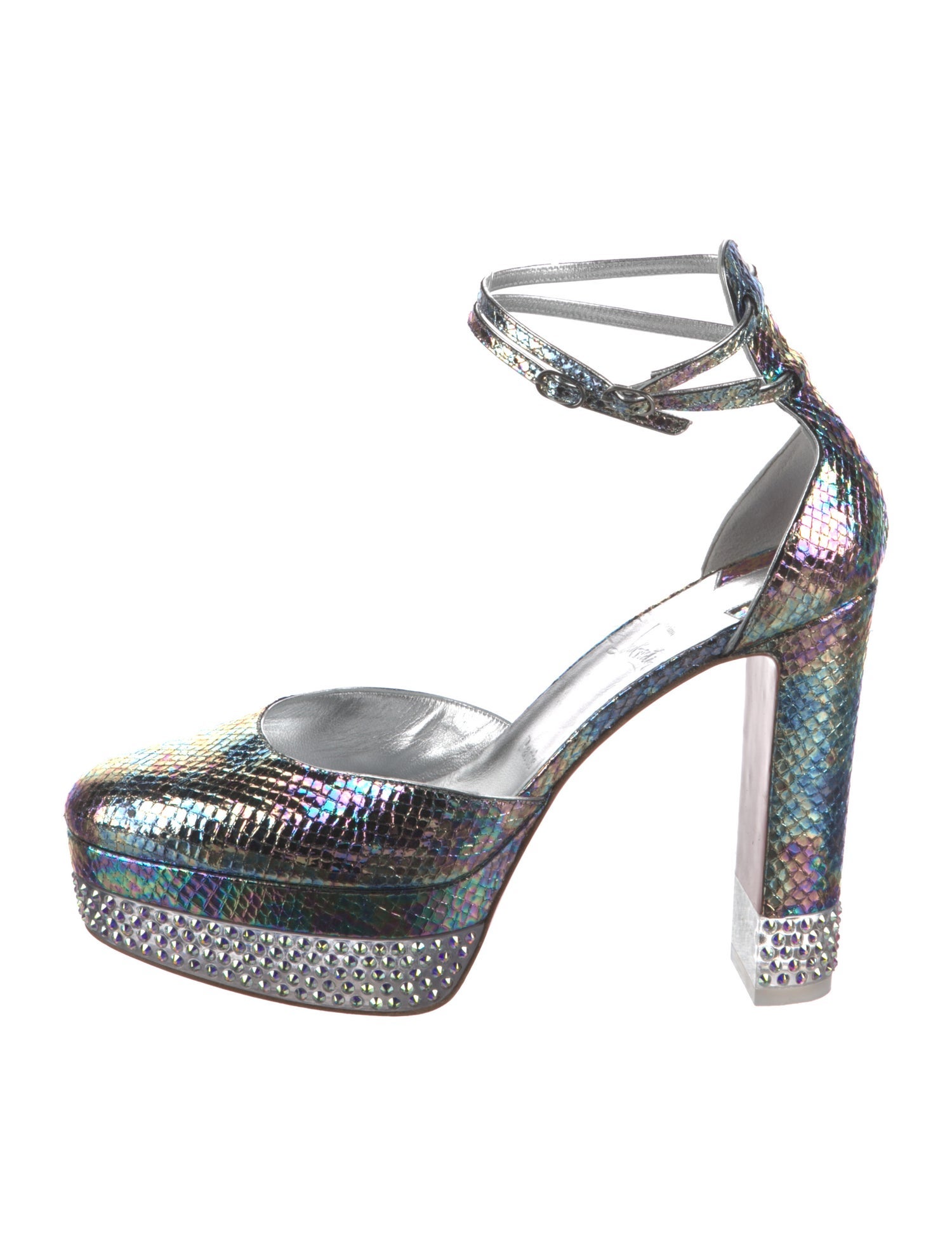 Christian Louboutin Snakeskin D'Orsay Pumps